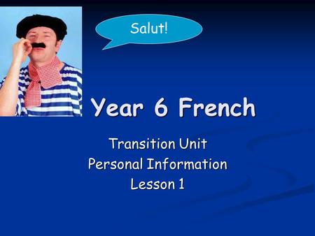 Transition Unit Personal Information Lesson 1