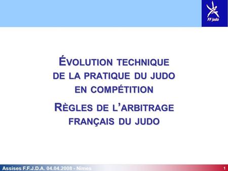 Règles de l’arbitrage français du judo