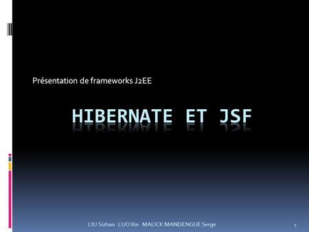 Présentation de frameworks J2EE