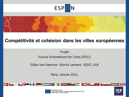 Compétitivité et cohésion dans les villes européennes
