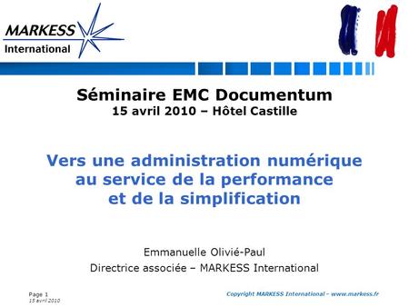 Séminaire EMC Documentum