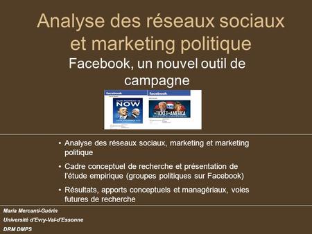 Analyse des réseaux sociaux et marketing politique