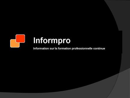 BIENVENUE ASTOU TALL Chargé de documentation de l’équipe Informpro. Présentation d’un projet.