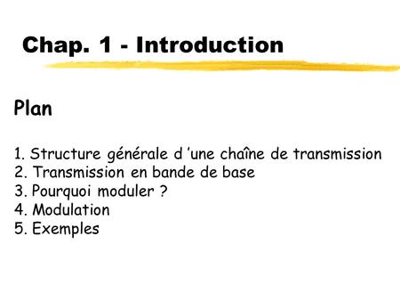 Chap. 1 - Introduction Plan