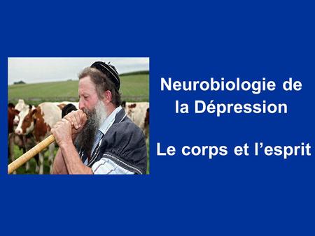Neurobiologie de la Dépression Le corps et l’esprit
