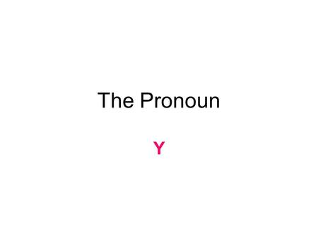The Pronoun Y. Objectifs At the end of this lesson, you will be able to: 1.explain the use of the pronoun «Y». 2.substitute nouns/phrases with «Y». 3.put.