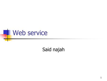 Web service Said najah.