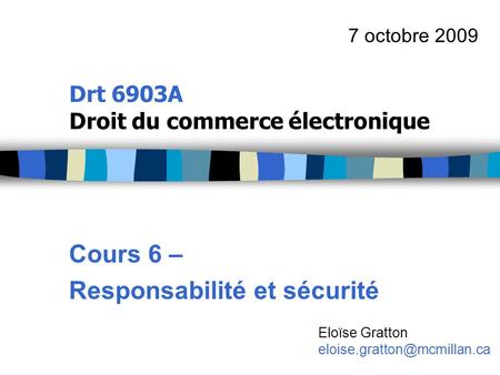 Drt 6903A Droit du commerce électronique