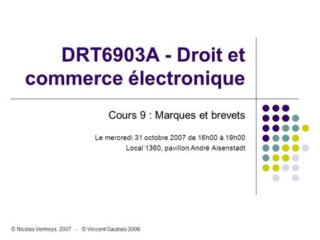 DRT6903A - Droit et commerce électronique