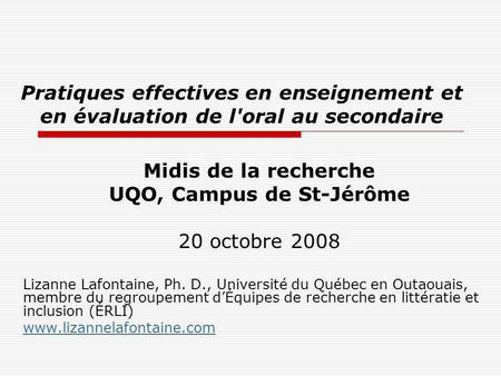 UQO, Campus de St-Jérôme