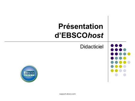 Présentation d’EBSCOhost