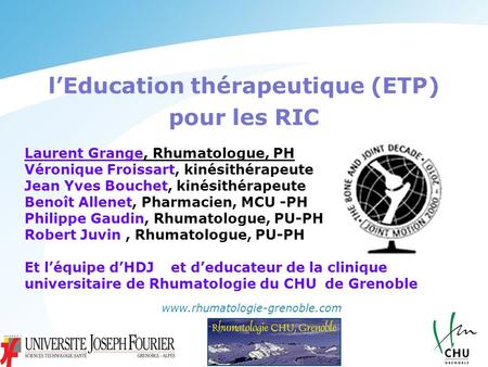 l’Education thérapeutique (ETP)