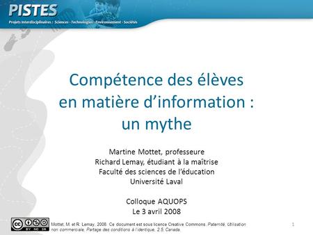 Compétence des élèves en matière d’information : un mythe