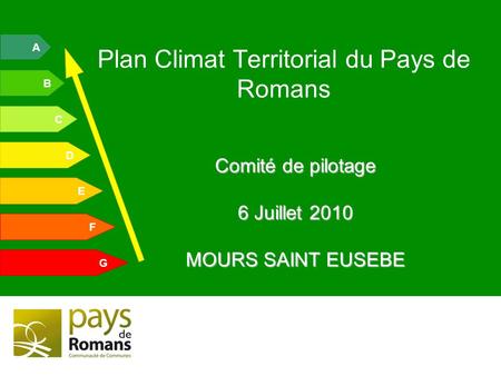 Plan Climat Territorial du Pays de Romans