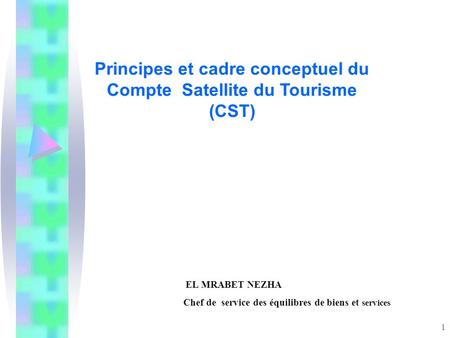 Principes et cadre conceptuel du Compte Satellite du Tourisme (CST)