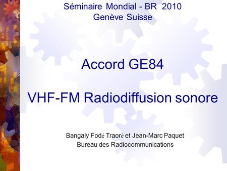 VHF-FM Radiodiffusion sonore