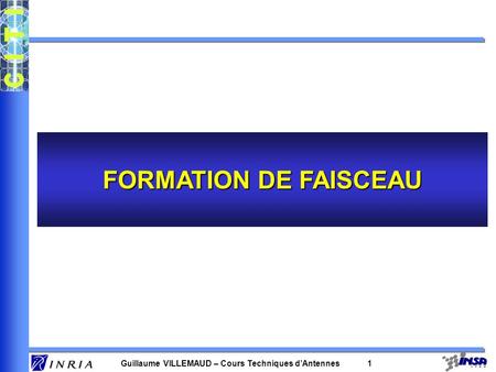 FORMATION DE FAISCEAU.