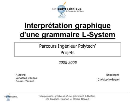Interprétation graphique d'une grammaire L-System