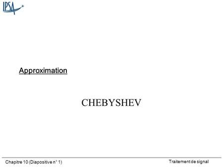 Approximation CHEBYSHEV.