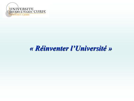 « Réinventer l’Université »
