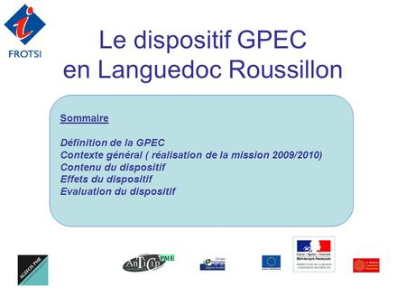 Le dispositif GPEC en Languedoc Roussillon