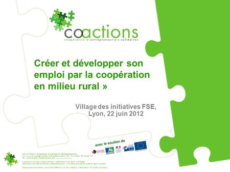 Village des initiatives FSE, Lyon, 22 juin 2012