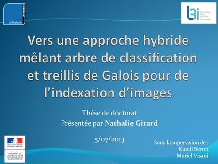 Thèse de doctorat Présentée par Nathalie Girard 5/07/2013