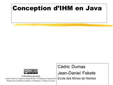 Conception d’IHM en Java
