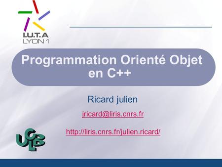 Programmation Orienté Objet en C++
