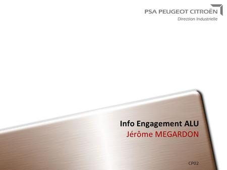 Info Engagement ALU Jérôme MEGARDON