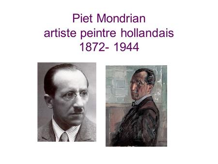 Piet Mondrian artiste peintre hollandais