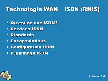 Technologie WAN – ISDN (RNIS)