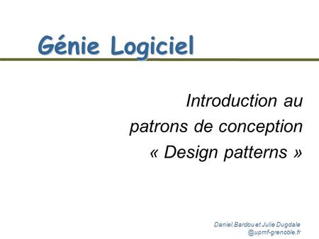 Introduction au patrons de conception « Design patterns »