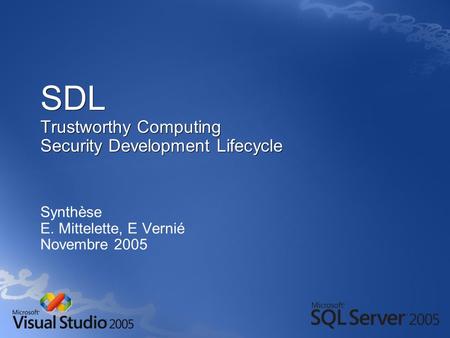 SDL Trustworthy Computing Security Development Lifecycle