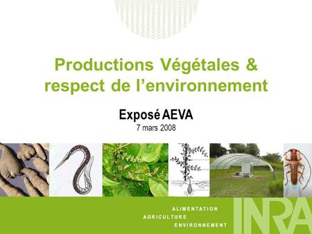 Productions Végétales & respect de l’environnement