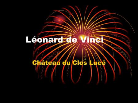 Léonard de Vinci Château du Clos Lucé.