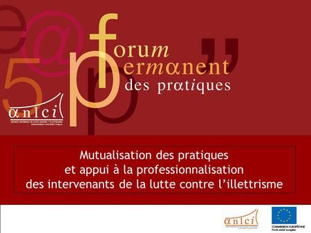 OCDE - 30-10-06 1 Mutualisation des pratiques et appui à la professionnalisation des intervenants de la lutte contre lillettrisme.
