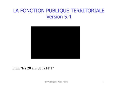 LA FONCTION PUBLIQUE TERRITORIALE Version 5.4