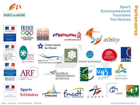 Sport - tourisme - environnement - territoireswww.sportsdenature.gouv.fr Sport Environnement Tourisme TerritoiresPartenaires.