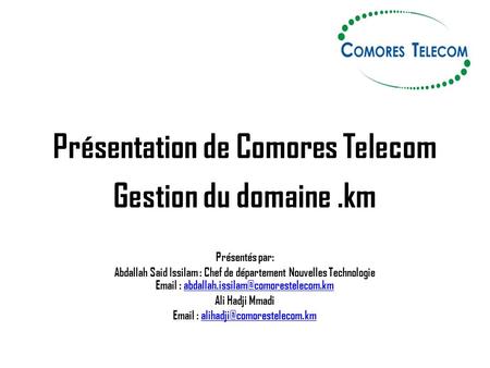 Présentation de Comores Telecom