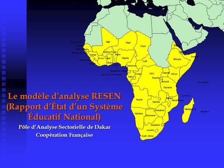 Pôle d’Analyse Sectorielle de Dakar Coopération Française