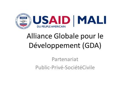 Alliance Globale pour le Développement (GDA)