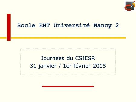 Socle ENT Université Nancy 2