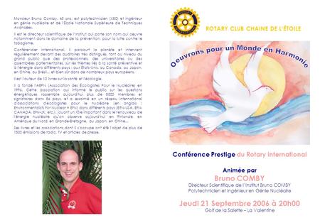 Conférence Prestige du Rotary International