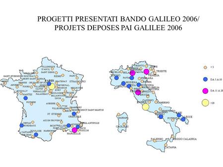 PROGETTI PRESENTATI BANDO GALILEO 2006/ PROJETS DEPOSES PAI GALILEE 2006.