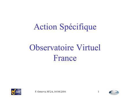 Action Spécifique Observatoire Virtuel France