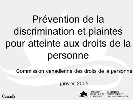 Commission canadienne des droits de la personne