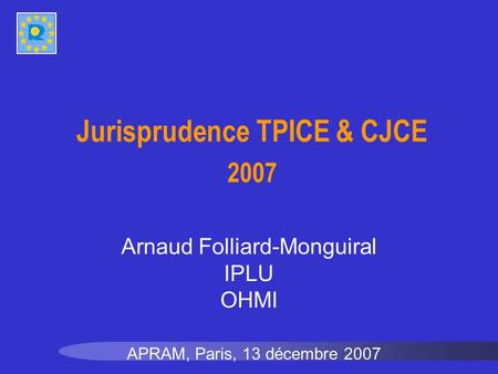 Jurisprudence TPICE & CJCE