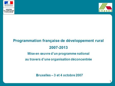Programmation française de développement rural