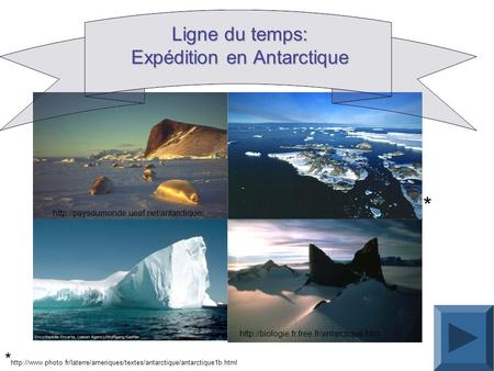 Ligne du temps: Expédition en Antarctique
